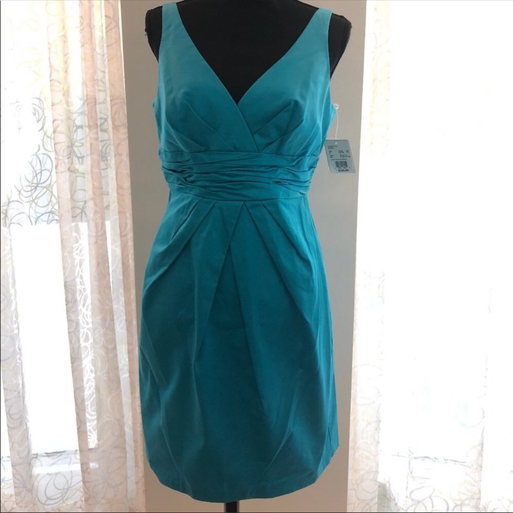 David’s Bridal Malibu blue dress with side pockets